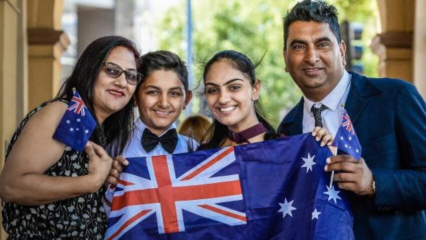 family getting citizenship in Australia